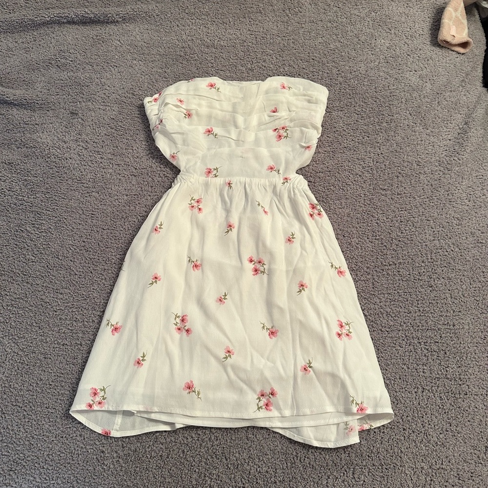 Floral Strapless Dress